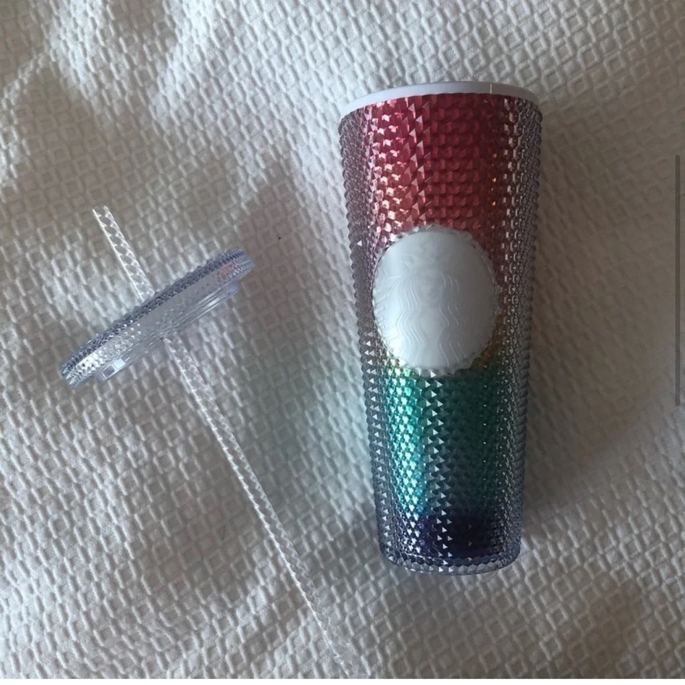 NWT Starbucks Summer Pride Rainbow Studded Tumbler